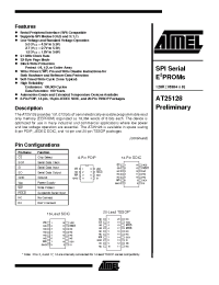 Datasheet AT25128-10PC-1.8 manufacturer ATMEL